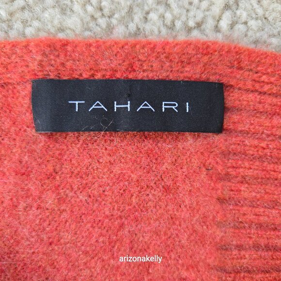 NWOT Tahari Cashmere in Heather Orange Pink - Picture 3 of 16